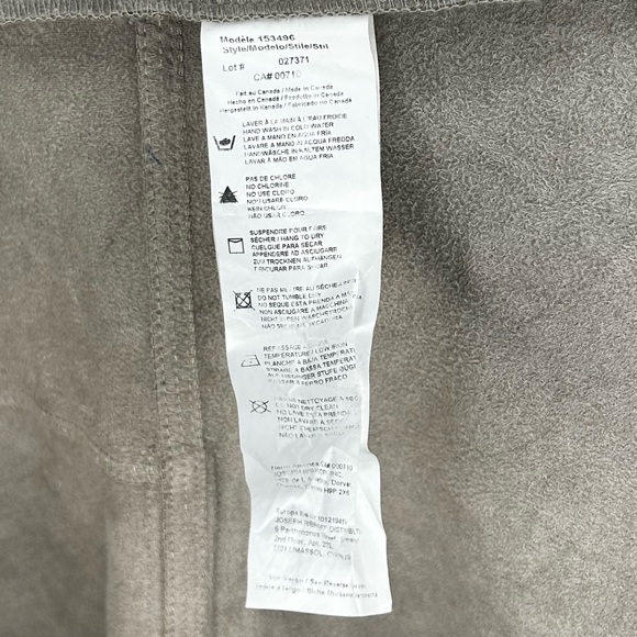 Women’s Joseph Ribkoff Tan Long Sleeve Wrap Faux Leather Jacket Designer Size 12 - Picture 6 of 6